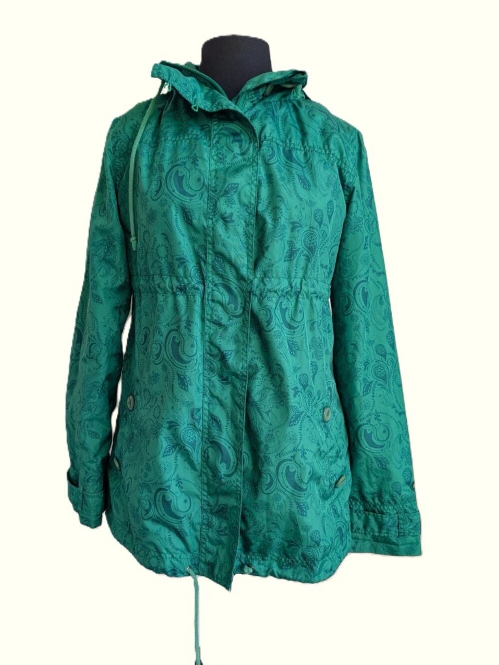 Orb Paisley Print Hooded Rain Jacket | Medium